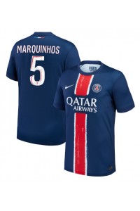 Fotbalové Dres Paris Saint-Germain Marquinhos #5 Domácí Oblečení 2024-25 Krátký Rukáv